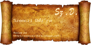 Szenczi Dóra névjegykártya